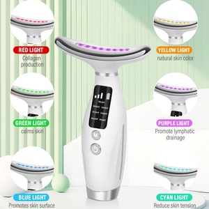 เครื่องนวดหน้าและลำคอ 7 สี แสงไมโครเคอร์เรนท์ สำหรับลดเลือนริ้วรอย ฟื้นฟูผิว อุปกรณ์เสริมความงาม - Product Image 5