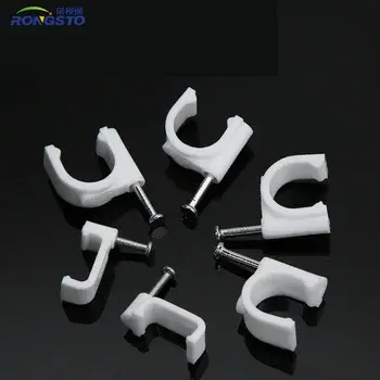 Nylon Cable Clips Plastic Flat Cable Clips PE Or PP With Steel