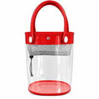 Seau de pêche souple en PVC avec logo personnalisé et poignées de transport, pour le stockage d'appâts vivants et de poissons, idéal pour la pêche en rivière et en ruisseau