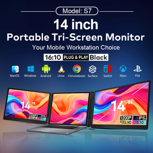 Private Label 14 Inch Laptop Screen Extender Dual Portable Monitors for Triple Screen Workspace and OEM Packaging - Product Image 4