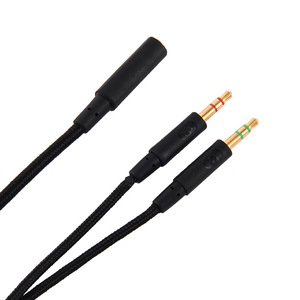 สายเคเบิลต่อแยก PC ถักสำหรับ Kingston Hyperx Cloud Stinger Mix ชุดหูฟังสำหรับเล่นเกม - Product Image 3