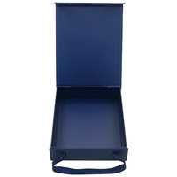 Boîtes de paquet de fête de faveur de mariage bleu marine en carton personnalisé avec logo Panier magnétique de luxe Emballage de boîte-cadeau bleu royal
