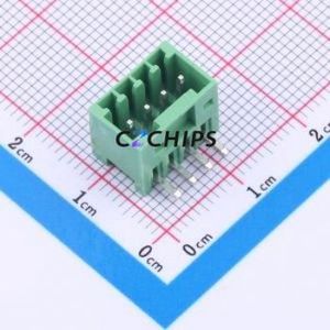 JL15EDGRC-25004G02 Plug-in Terminal Block Bent Lead Through Hole,P=2.5mm Board-to-Board / Socket - Closed 1x4P 2.5mm Green - Product Image 1