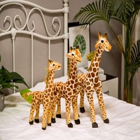 Grande peluche personnalisée girafe vente en gros jouets animaux sauvages grande taille réaliste simulation girafe peluche pour garçons jouets