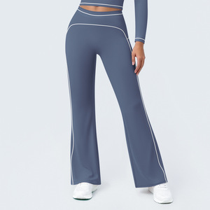 <span class=keywords><strong>Pantalones</strong></span> Anchos <span class=keywords><strong>de</strong></span> Cintura Alta con Tacto Suave, <span class=keywords><strong>de</strong></span> Secado Rápido, Ajuste Holgado, Casuales, <span class=keywords><strong>de</strong></span> Nailon y Spandex, para Deportes, Actividades al Aire Libre, Correr y Fitness - Product Image 1