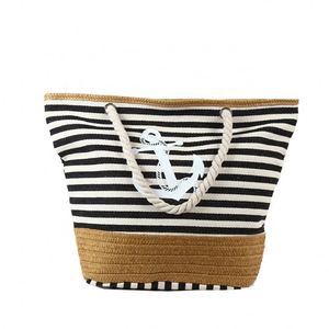 Sac de plage en toile de haute qualité, échantillon gratuit d'usine en gros, sac de plage d'été - Product Image 1