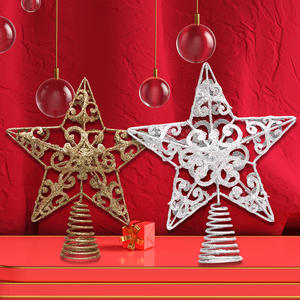 Adorno de Alta Calidad para Árbol de Navidad, Estrella de Cinco Puntas de Hierro, Decoración Ecológica para Navidad, Adorno Navideño para el Hogar - Product Image 1