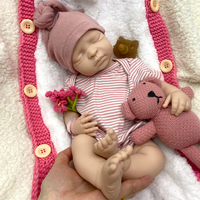 Leere Vollsilikon-Reborn-Babypuppe, handgefertigt, realistische Neugeborenen-Puppe, gewichteter weicher Körper, Kunst-Sammelpuppe