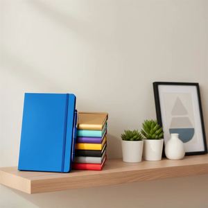 Carnet en cuir gaufré avec logo, format A4, A5, A6, pages intérieures personnalisées, reliure, sangle élastique, idéal pour l'école - Product Image 3