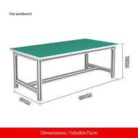Table de laboratoire ESD mobile, poste de travail de réparation d'ordinateurs portables, design moderne, profil en aluminium, utilisation scolaire et hospitalière
