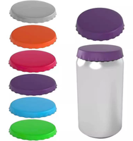 Couvre-boîtes en silicone réutilisables personnalisés pour les boissons gazeuses, la bière, les jus, les couvercles de canettes rondes, doux, anti-poussière, couvercles de canettes de boissons, couvercles de canettes