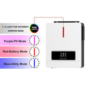 มีสินค้าในสต็อก 3.2KVA 24VDC 6.2KW 48V ระบบอินเวอร์เตอร์พลังงานแสงอาทิตย์ อินเวอร์เตอร์พลังงานแสงอาทิตย์แบบ MPPT อินเวอร์เตอร์พลังงานแสงอาทิตย์แบบไฮบริด คลื่นไซน์บริสุทธิ์ - Product Image 4