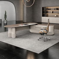 Table de direction de style italien KMJ, design luxueux et léger, mobilier de bureau, bureau de direction en bois de haute qualité, design de créateur