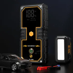 1pc Car Jump Starter Battery Power Bank For Portable Emergency Booster 12V Auto Starting Device Petrol Diesel Car Starter Pow