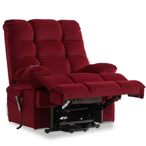 كرسي كهربائي محمول كبير بحجم مناسب للمساج الحراري بمحرك مزدوج، كرسي كبير للغاية وواسع للغاية مع مسند ورافعة مرفوعة، كرسي مريح وطويل مناسب للمنزل من CJSmart