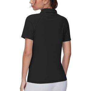 Women's Slim Fit <b>Polo</b> Shirt <b>Zip</b> <b>Up</b> Lightweight Quick Dry Collared Golf Workout Top - Product Image 2