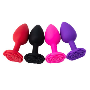 Wholesale <strong>Factory</strong> Rose Shaped Silicone <strong>Anal</strong> Butt Plug 3 Size Big Size Buttplug <strong>Anal</strong> Toys for Male/Women <strong>Anal</strong> Trainer Couples SM - Product Image 6