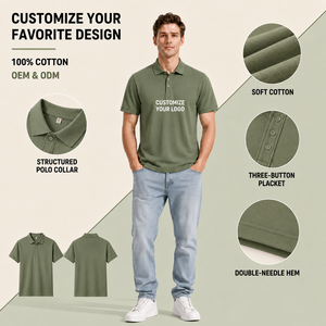 เสื้อโปโลผ้าฝ้ายสีพื้นแบบขายส่ง ไซส์ใหญ่ ใส่สบาย ระบายอากาศได้ดี เหมาะสำหรับฤดูร้อน แขนสั้น สไตล์ลำลอง ใส่ได้ทั้งชายและหญิง รับสกรีนโลโก้ - Product Image 2