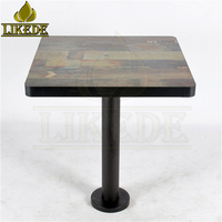 Pied de table en métal, pieds de fixation en fer noir pour table en verre, pied de table simple, base de table