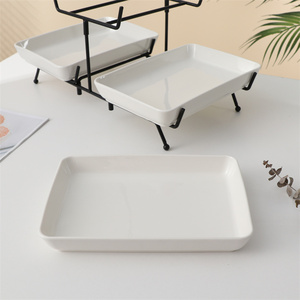 Piatto da portata <span class=keywords><strong>per</strong></span> dessert snack ristorante dell'hotel piatti <span class=keywords><strong>in</strong></span> <span class=keywords><strong>ceramica</strong></span> a 3 livelli con supporto <span class=keywords><strong>in</strong></span> metallo - Product Image 4