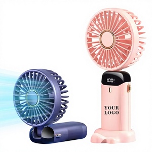 2026 New USB Rechargeable Battery Operated Hand Fan Travel-size Mini <b>Small</b> Pocket Fan with 5 Speeds for Vacation - Product Image 1