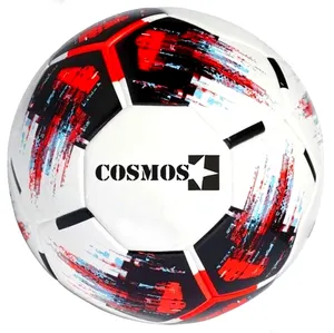 Pelota de fútbol de espuma cosida a máquina, balón de fútbol con impresión personalizada de PVC y TPU, superficie lisa, balón de fútbol de goma