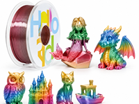 Filamen Printer 3D Cyan Silk PLA 1.75mm 1kg, Hasil Akhir Mengkilap Sutra Konsisten, Gulungan Spool untuk Pencetakan FDM, Cocok untuk Properti Cosplay