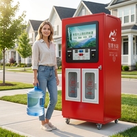 Máquina Expendedora de Agua Purificada de Hidrógeno de Autoservicio para Negocios, Dispensador de Agua Potable que Funciona con Monedas
