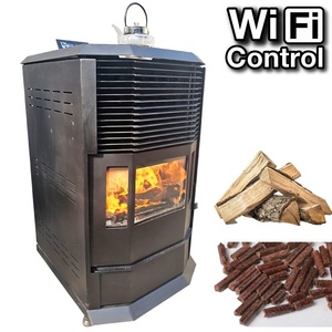 Horno Inteligente de Doble Combustible (Pellets y Leña) con Control WiFi, Potencia de 30kw, para Cocinar y Calefacción en Interiores - Product Image 3