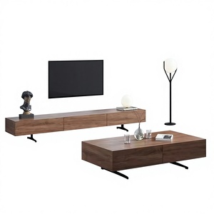 İskandinav Modern Masif Ahşap <span class=keywords><strong>TV</strong></span> Sehpası Sehpa Kombinasyonu Ayarlanabilir Yer Dolabı Oturma Odası Ev Mobilyası 65 inç <span class=keywords><strong>TV</strong></span>'ler için Uygun - Product Image 1