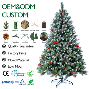 UMIND nouveau Design <span class=keywords><strong>Tiktok</strong></span> Mx baie rouge cône de pin neige blanc arbre de noël luxe nouvel an arbre - Product Image 1