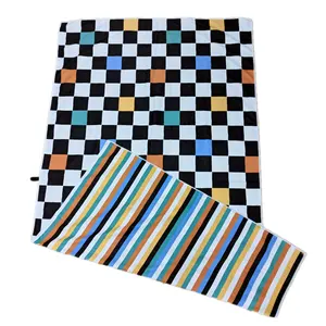 Персонализированное прямоугольное пляжное полотенце с индивидуальным рисунком из микрофибры, плотное красочное пляжное полотенце, смешное