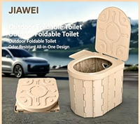Toilette pliable pour voiture, toilette mobile portable d'extérieur, toilette d'urgence anti-odeur et anti-renversement pour les voyages en voiture