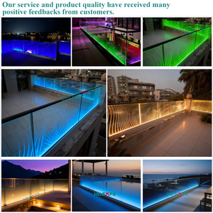 <span class=keywords><strong>Ringhiera</strong></span> in Vetro Senza Telaio per Edifici, Balaustra in Vetro con Profilo a U in Alluminio per Esterni, Corrimano per Terrazza, <span class=keywords><strong>Balcone</strong></span> e Scale da Giardino - Product Image 4