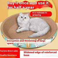 Grattoir pour chat en carton ondulé non toxique, durable, réversible, pour gratter le lit, coussin à gratter pour chat, vente en gros