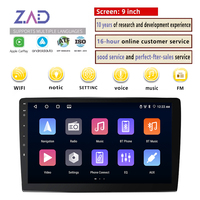 Autoradio portable 9/10,1 pouces 2+32 Go Android 1 Din avec amplificateur, CarPlay, Android Auto, GPS, WiFi, FM pour lecteur multimédia