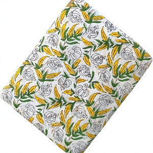 Hand Block Printed 100% Cotton Organic Woven Floral Medium <b>Weight</b> Cotton Printed <b>Fabric</b> Yards Women Dress <b>Fabric</b> - Product Image 1