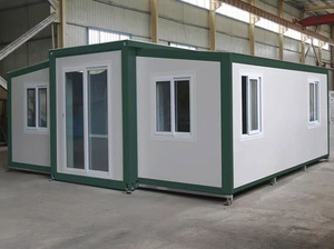 40ft Shipping Well Camp 30ft Casas de madera plegables 3 dormitorios con paneles solares Casa contenedor extensible - Product Image 2