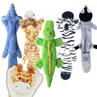 Jouets pour chiens durables en gros, animaux en peluche sans rembourrage, jouets couineurs et froissants pour chiens de chasse