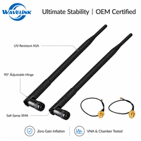 Antenne WiFi double bande 2,4 GHz 4G 5 GHz en caoutchouc 9dBi avec connecteur SMA mâle