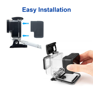 Kit d'accessoires pour boîtier étanche pour <span class=keywords><strong>GoPro</strong></span> <span class=keywords><strong>Hero</strong></span> 5 6 <span class=keywords><strong>7</strong></span> Black Action Camera, étui de protection avec filtre pour objectif + 12 pièces anti-buée - Product Image 6