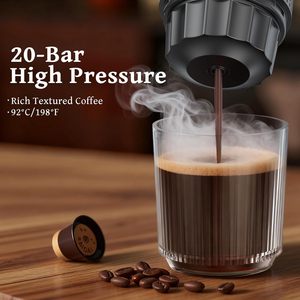 Factory Portable Espresso Machine with Stand and Carry Case Self-Heating <b>Battery</b> Powered Travel Coffee Maker for Camping RV OEM - Product Image 5