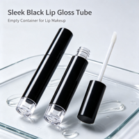 Tubes de gloss cosmétique couleur macaron mat, vente en gros, contenants doux au toucher rose et bleu Morandi, emballage pastel personnalisé avec logo, PETG