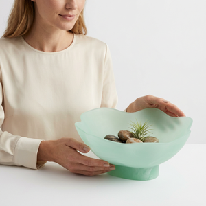 Bol de service poli en résine époxy - Qualité alimentaire, écologique, durable pour les fêtes, le stockage de salades et de fruits, vaisselle de table à domicile - Product Image 1