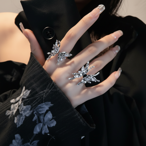 Vendita calda di tendenza stile coreano Boho anelli a fascia da uomo Sun Moon snae diction anelli 18K placcatura regolabile di apertura all'ingrosso - Product Image 1