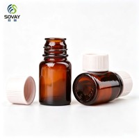 Flacon en verre ambré de style A B, 5 ml, 10 ml, 15 ml, 30 ml, 60 ml, 120 ml, flacon en verre vide pour huile essentielle, emballage de liquides cosmétiques
