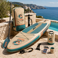 Planche de paddle gonflable double couche en PVC EVA Drop-stitch – Écologique et portable (11-15 kg) pour les eaux océaniques