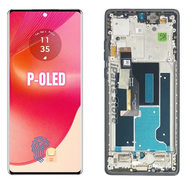 IParts Replacement Display for Motorola Edge 50 Fusion XT2429-1 5G 144HZ OLED Touch Screen With Frame Bezel Assembly Original