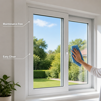 Ventana Corredera Moderna de UPVC/PVC, Doble Acristalamiento, Insonorizada, Eficiente Energéticamente, Venta al Por Mayor Directa de Fábrica OEM