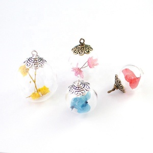 Pendentifs <span class=keywords><strong>en</strong></span> <span class=keywords><strong>verre</strong></span> transparent de 14/16/18/20/25 mm, flacons pour fleurs séchées, breloques pour boucles d'oreilles, pour la fabrication de bijoux - Product Image 6